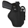 Кобура поясна S&M для Glock 17 з чохлом під магазин синтетична чорна (КС1)
