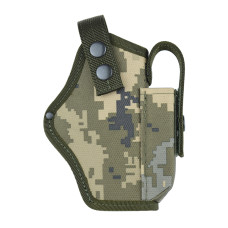 Кобура поясна S&M для Glock 17 з чохлом під магазин синтетична піксель (КС1)